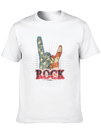 Camiseta Negra Rock and Roll Americana