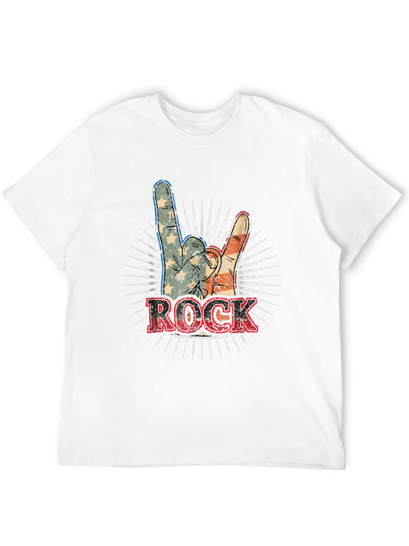 Camiseta Negra Rock and Roll Americana