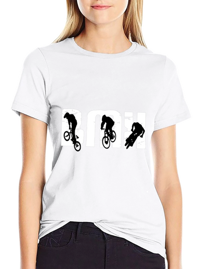 Camiseta Negra BMX Estilo Urbano