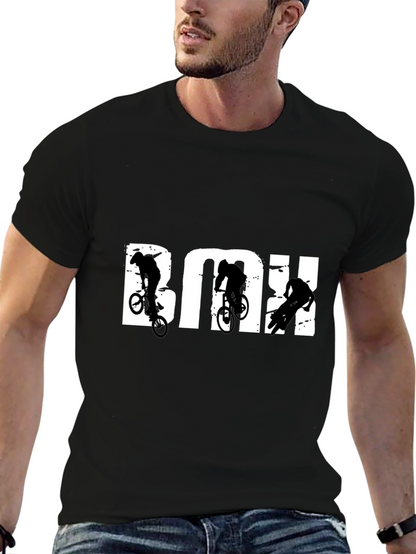 Camiseta Negra BMX Estilo Urbano