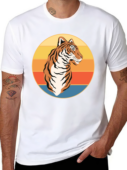 Camiseta Negra con Tigre Retro