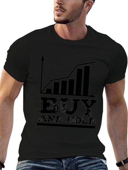 Camiseta Negra: Buy and Hold - Inversión