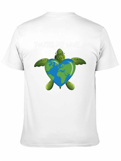 Camiseta Negra Youre My World Tortuga Ecológica