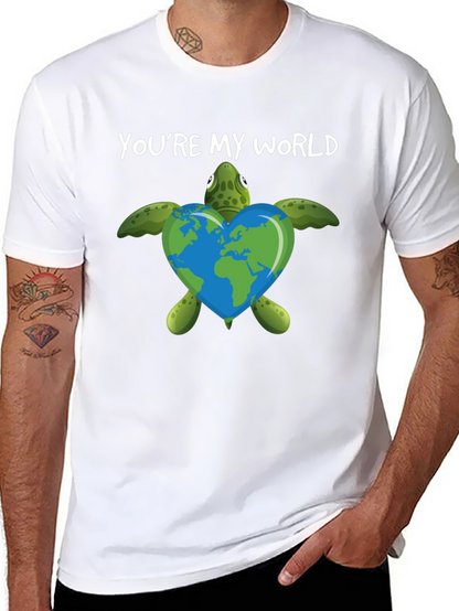 Camiseta Negra Youre My World Tortuga Ecológica