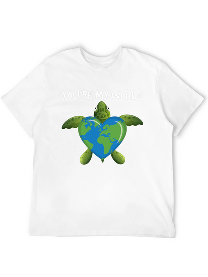 Camiseta Negra Youre My World Tortuga Ecológica