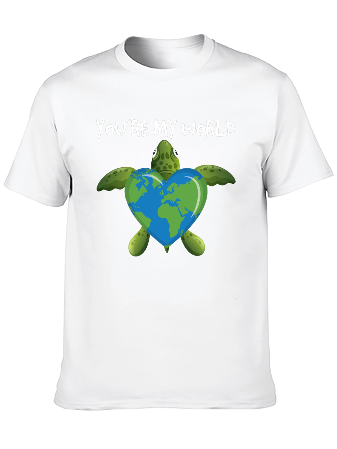 Camiseta Negra Youre My World Tortuga Ecológica
