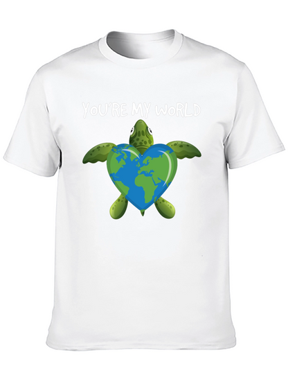Camiseta Negra Youre My World Tortuga Ecológica