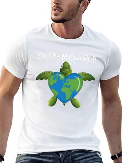 Camiseta Negra Youre My World Tortuga Ecológica