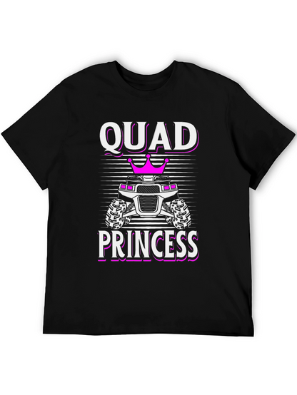 Camiseta Negra Quad Princess para Amantes de ATV
