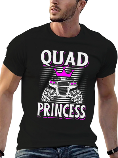 Camiseta Negra Quad Princess para Amantes de ATV