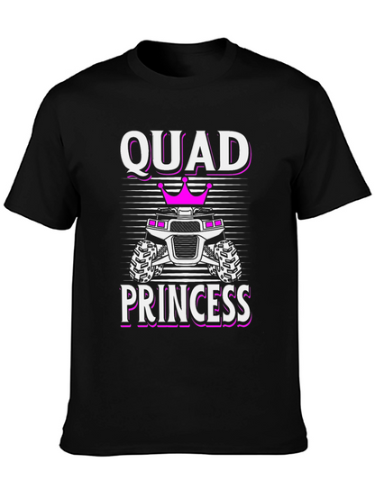 Camiseta Negra Quad Princess para Amantes de ATV