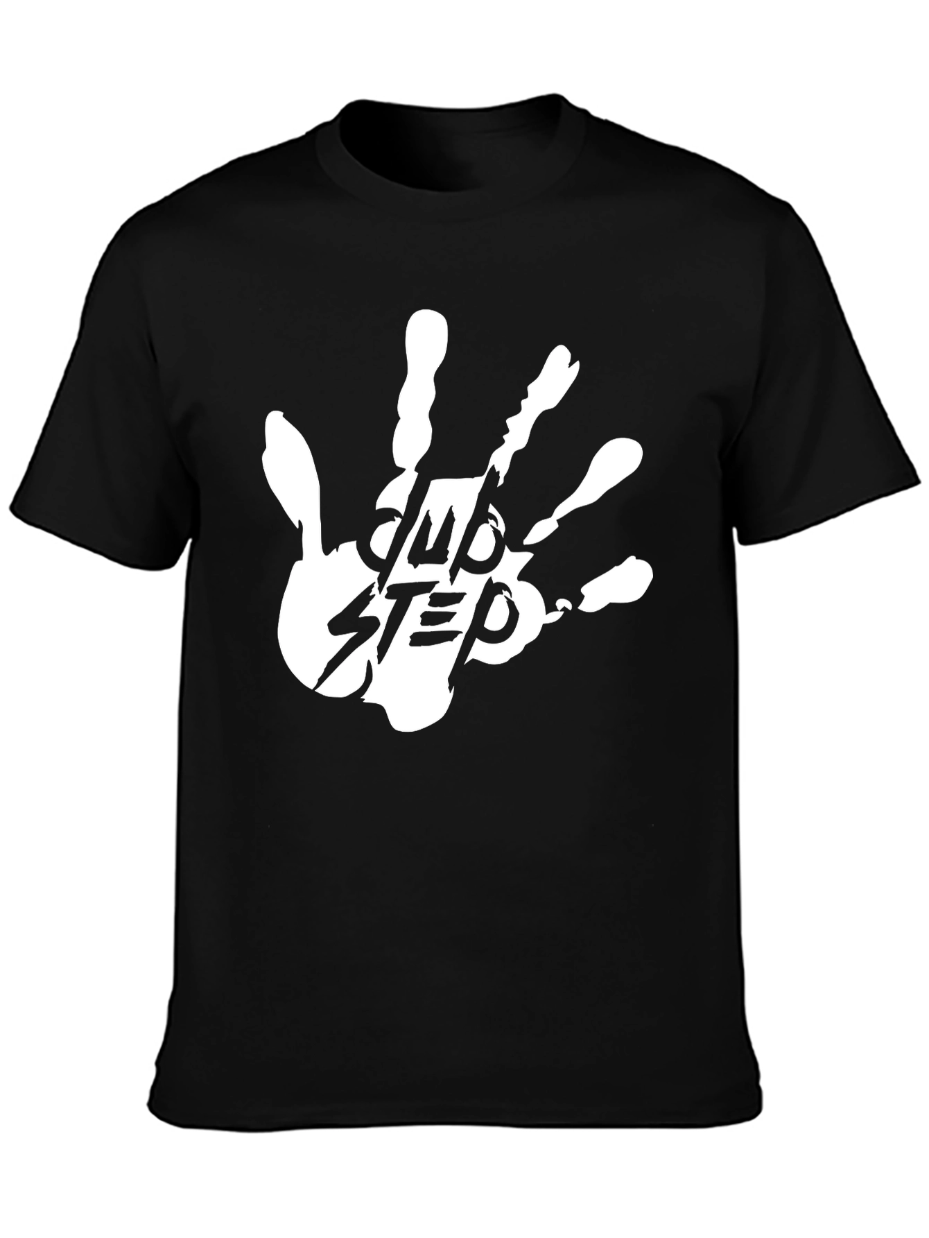 Camiseta Negra Dubstep Mano Blanca