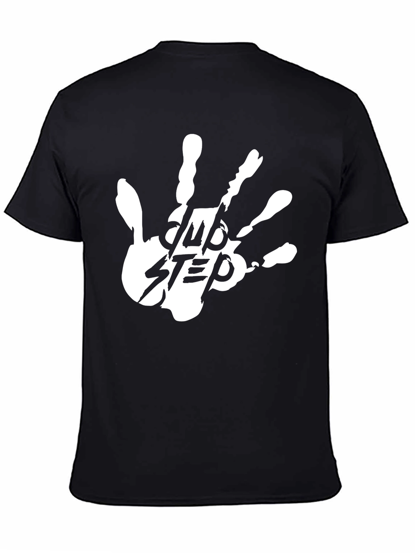 Camiseta Negra Dubstep Mano Blanca