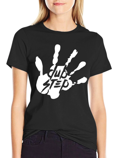 Camiseta Negra Dubstep Mano Blanca