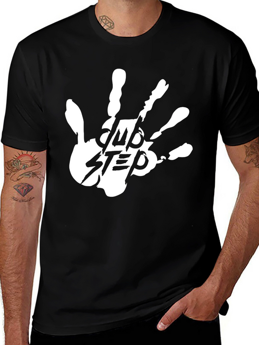 Camiseta Negra Dubstep Mano Blanca