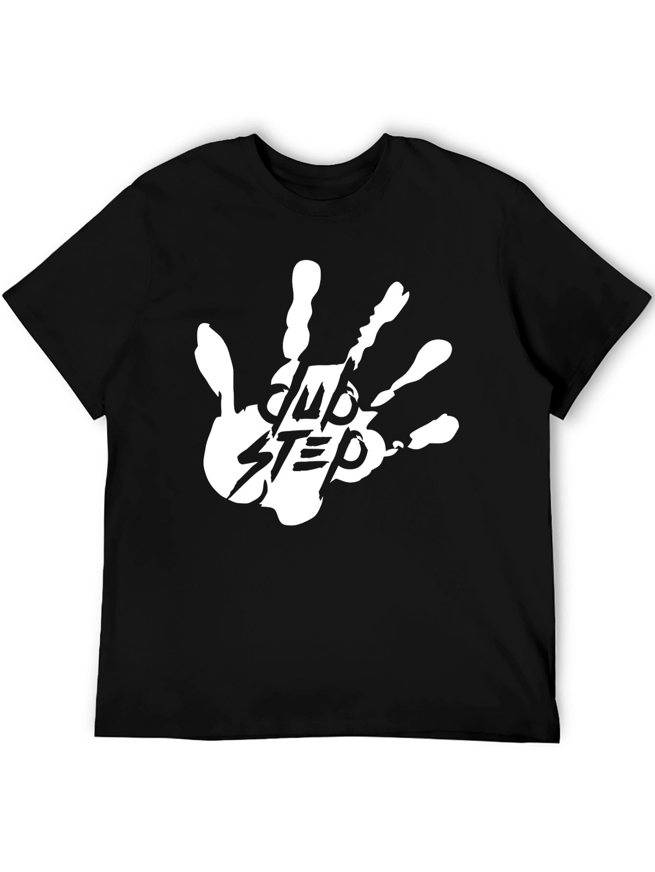 Camiseta Negra Dubstep Mano Blanca