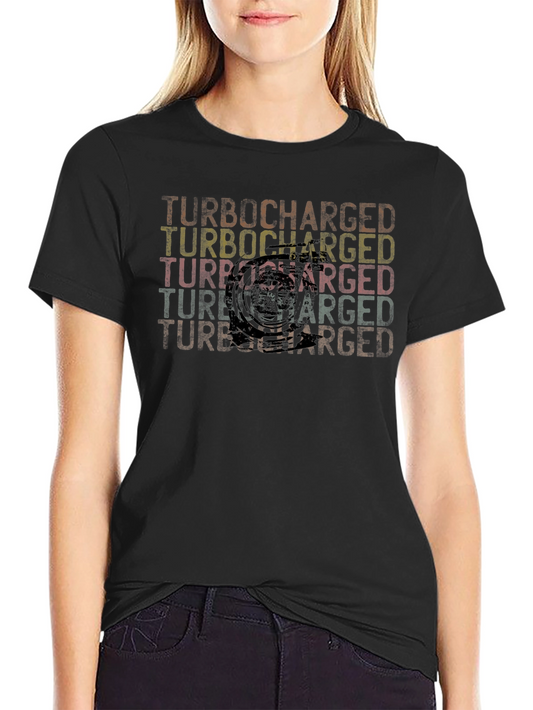 Camiseta Turbocharged Vintage Hombre - Estilo Automotriz