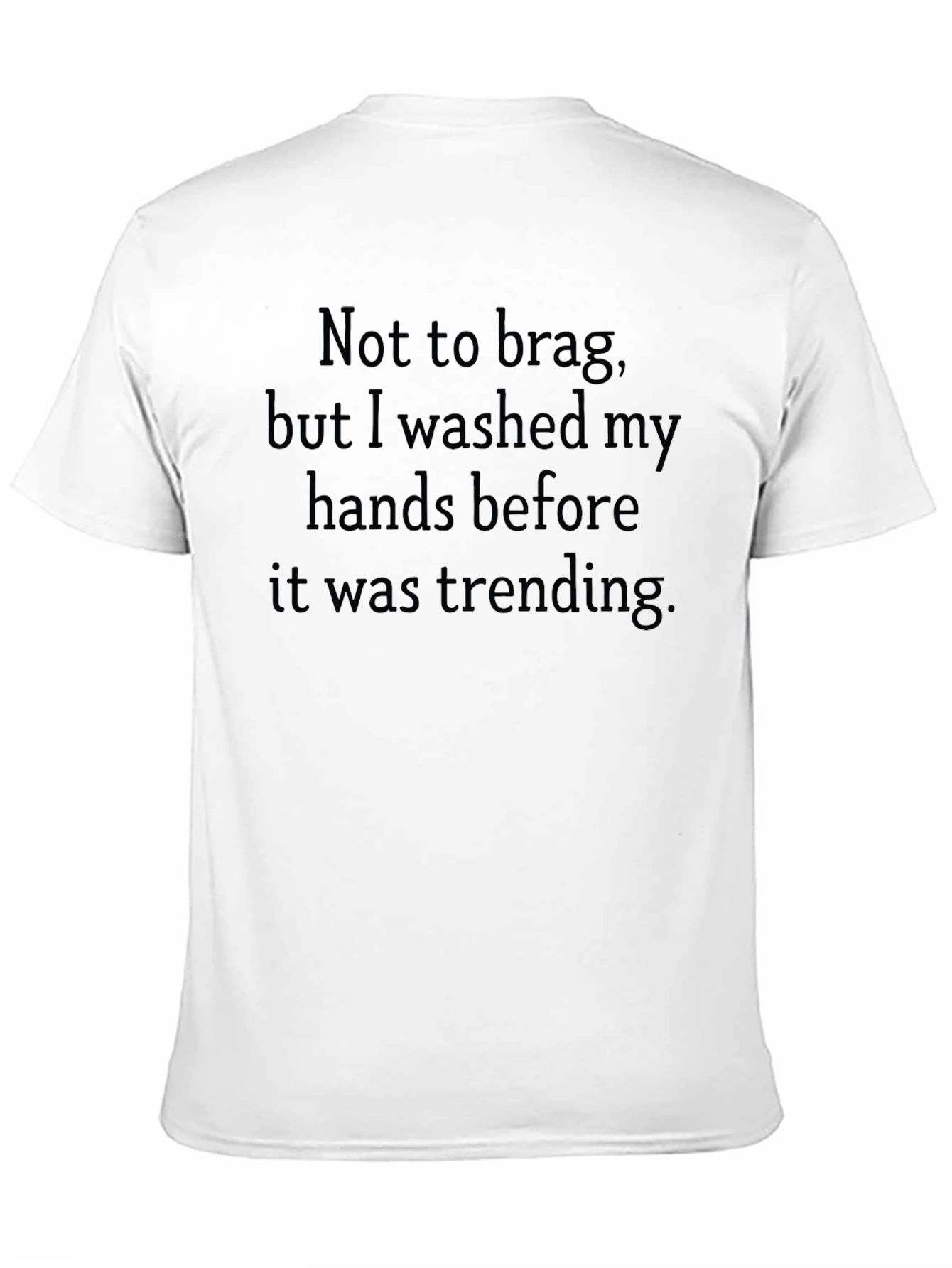 Camiseta Negra con Texto Lavé mis Manos Antes