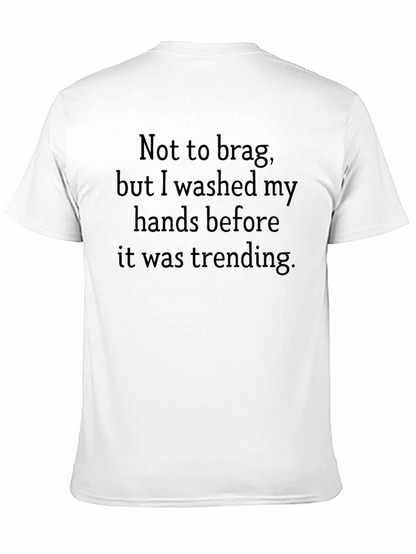 Camiseta Negra con Texto Lavé mis Manos Antes