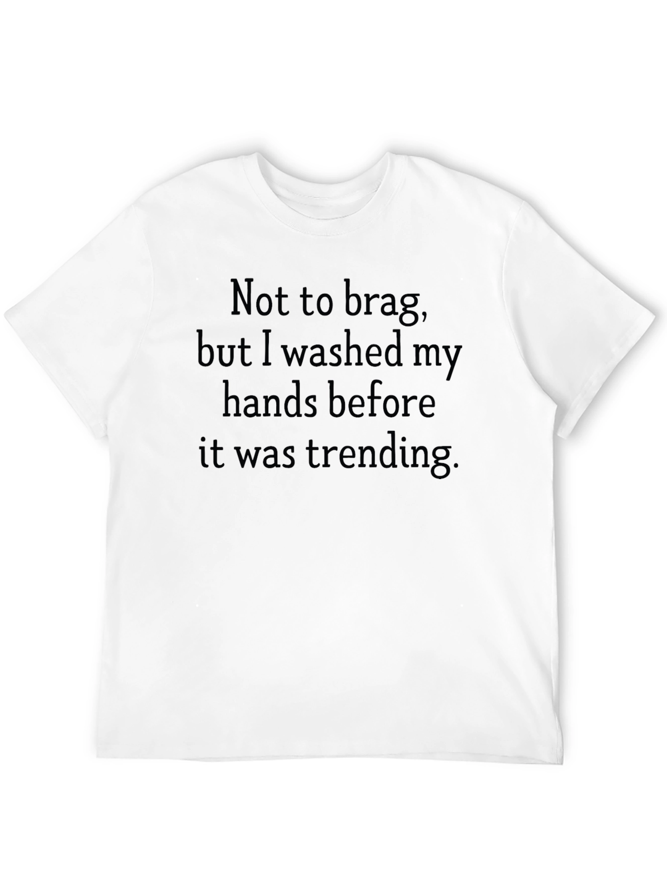 Camiseta Negra con Texto Lavé mis Manos Antes