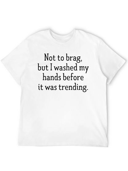 Camiseta Negra con Texto Lavé mis Manos Antes