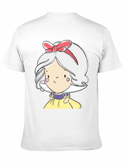 Camiseta Negra con Dibujo Animado para Adulto
