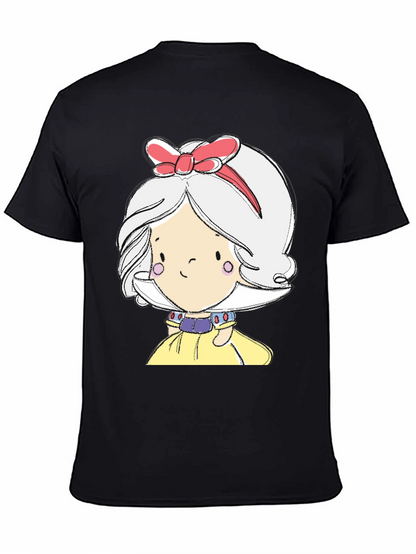 Camiseta Negra con Dibujo Animado para Adulto