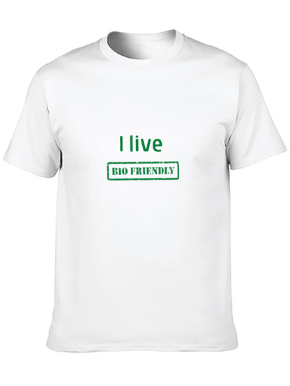 Camiseta Negra Ecológica I Live Bio Friendly