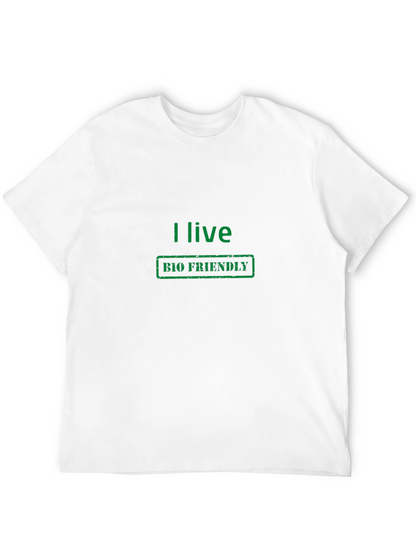 Camiseta Negra Ecológica I Live Bio Friendly