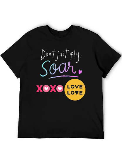 Camiseta Negra Soar: Amor y Motivación