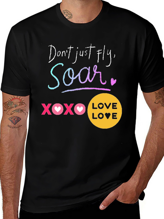 Camiseta Negra Soar: Amor y Motivación