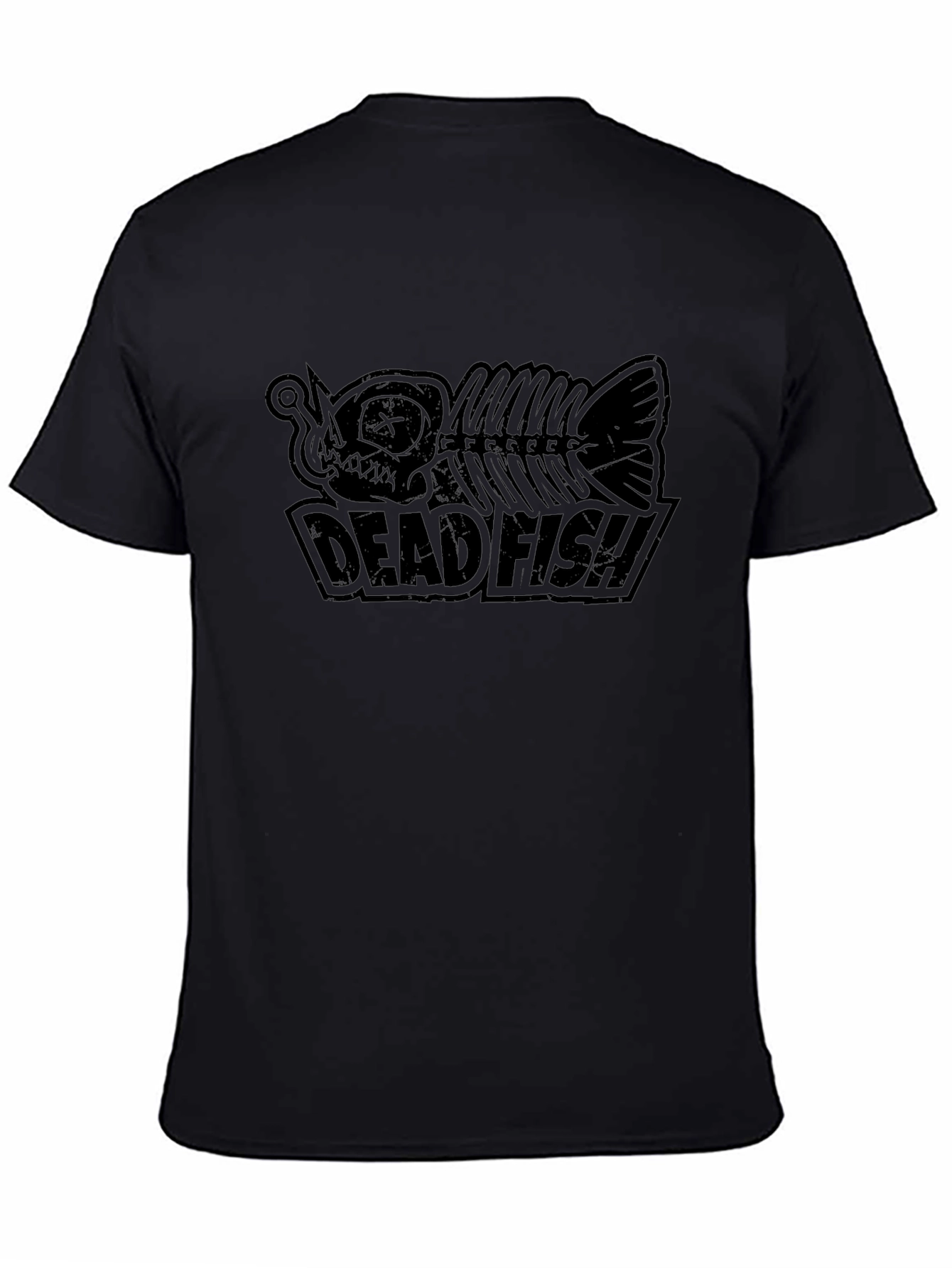 Camiseta Negra Dead Fish Estilo Urbano