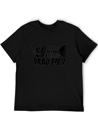 Camiseta Negra Dead Fish Estilo Urbano