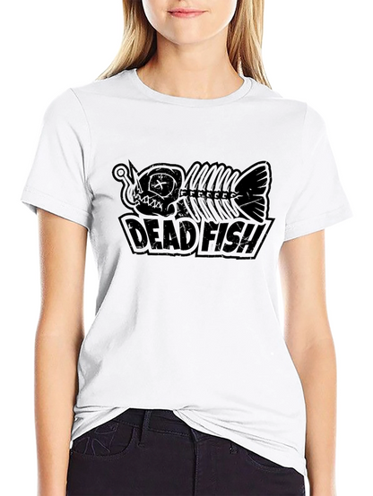 Camiseta Negra Dead Fish Estilo Urbano