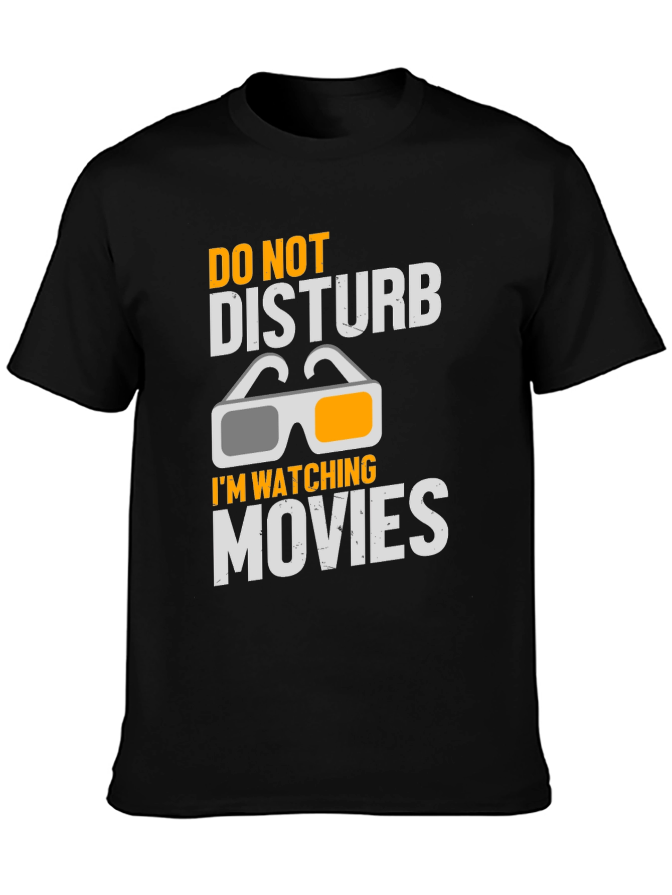 Camiseta Negra No Molestar Estoy Viendo Películas