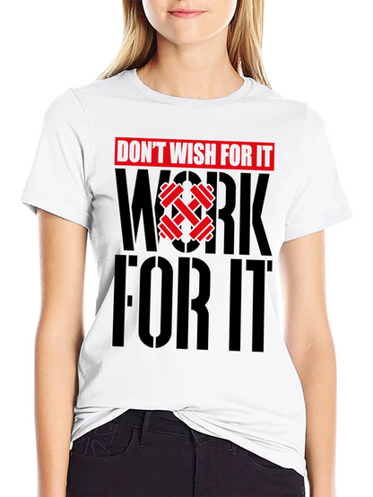 Camiseta Negra Motivacional Gimnasio - ¡Trabaja por ello!