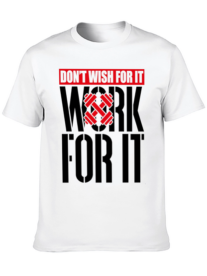 Camiseta Negra Motivacional Gimnasio - ¡Trabaja por ello!