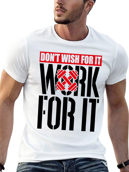 Camiseta Negra Motivacional Gimnasio - ¡Trabaja por ello!