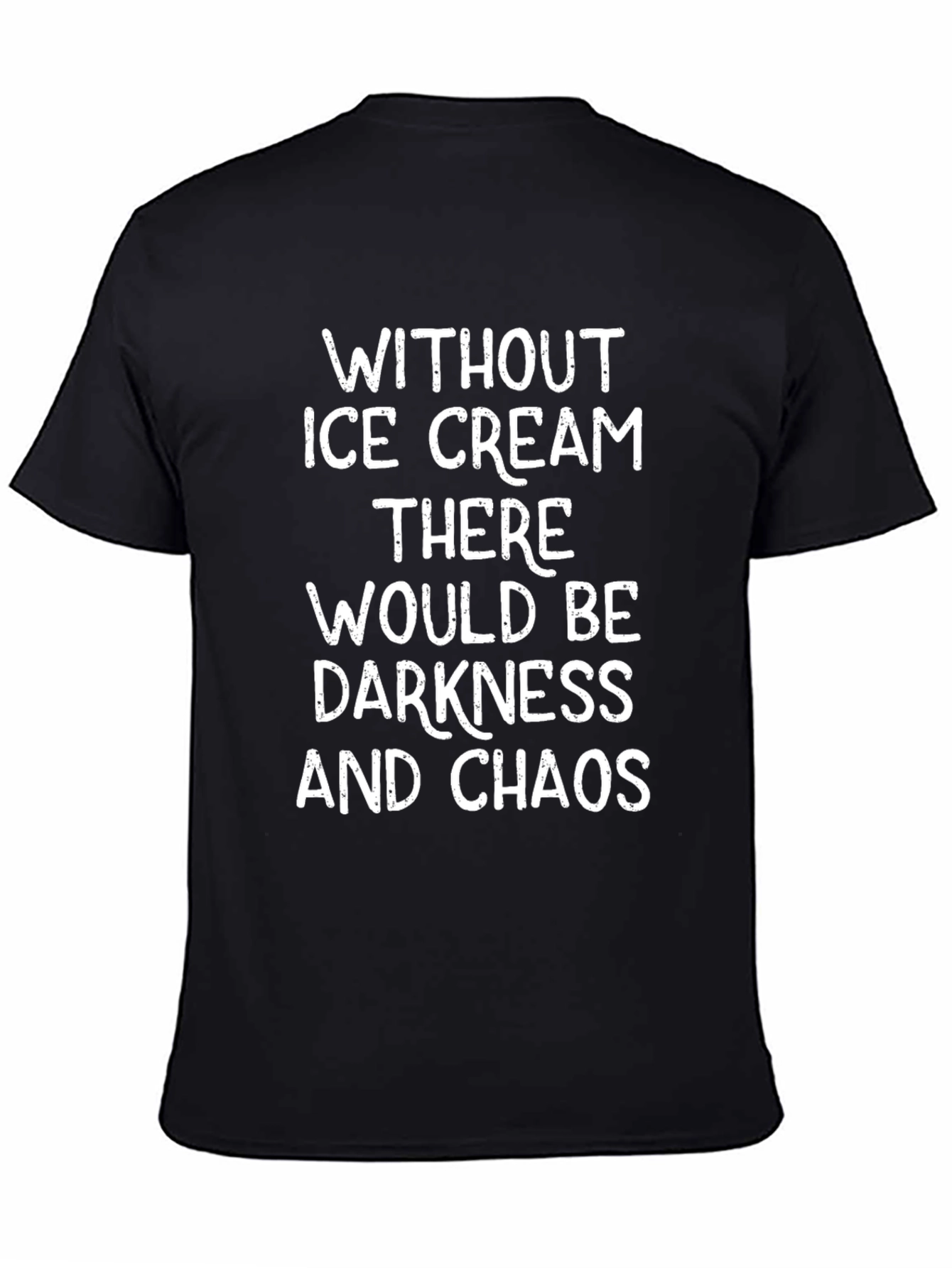 Camiseta Negra: Sin Helado Oscuridad y Caos