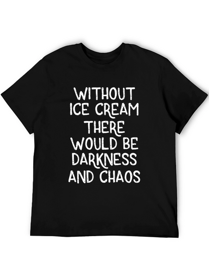 Camiseta Negra: Sin Helado Oscuridad y Caos