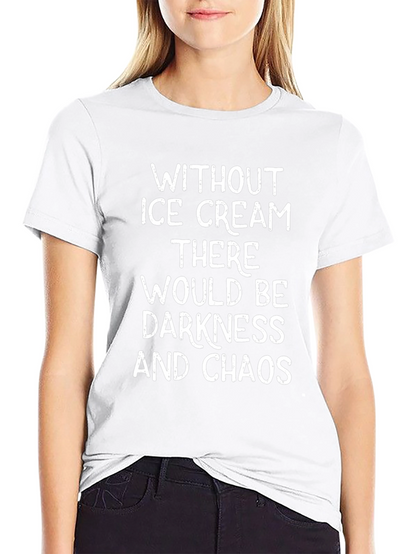 Camiseta Negra: Sin Helado Oscuridad y Caos