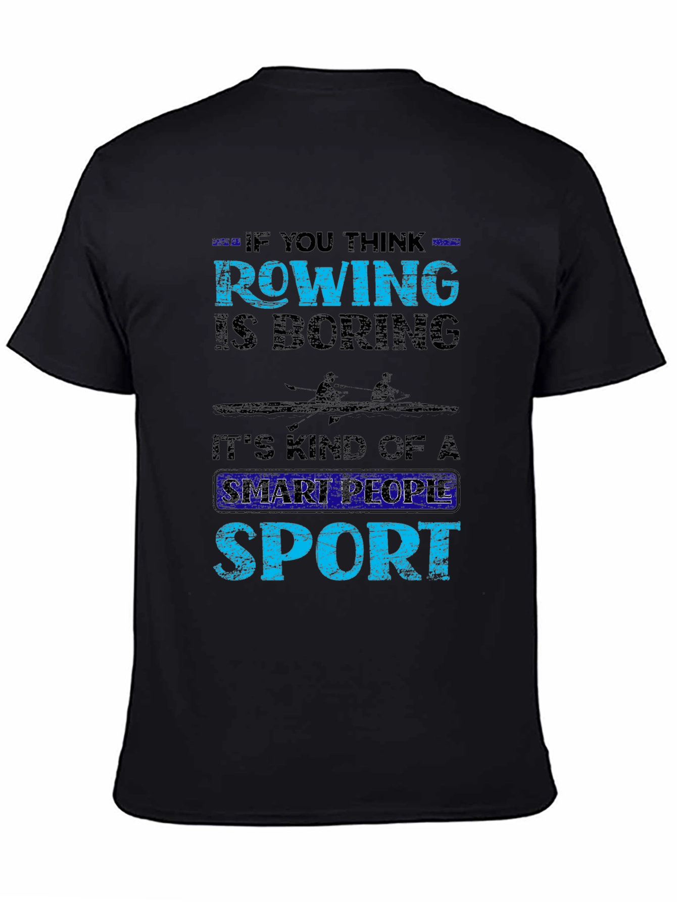 Camiseta Negra Rowing: Deporte Inteligente