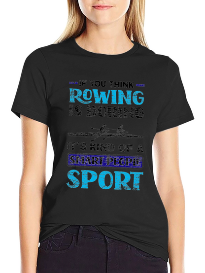 Camiseta Negra Rowing: Deporte Inteligente