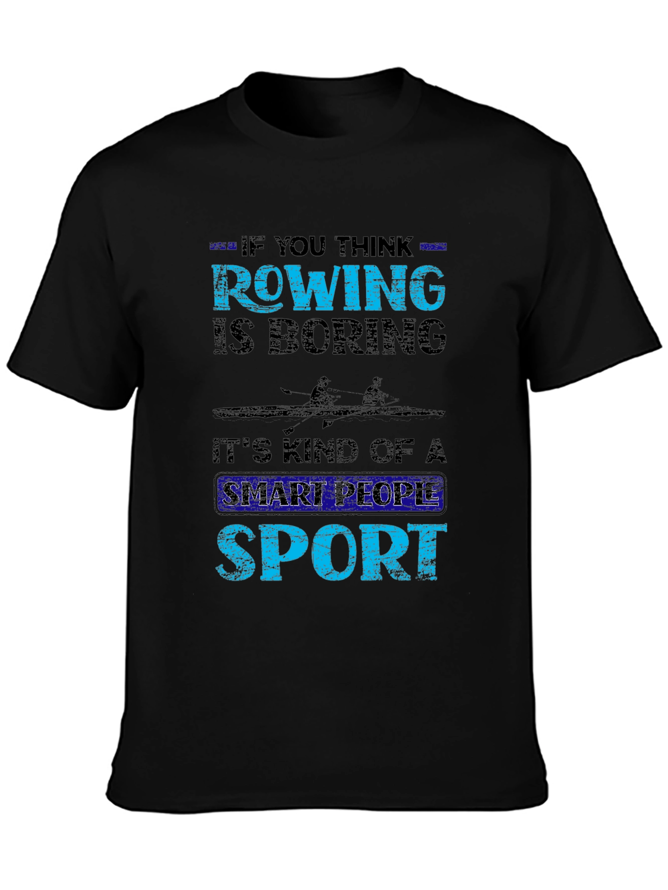 Camiseta Negra Rowing: Deporte Inteligente