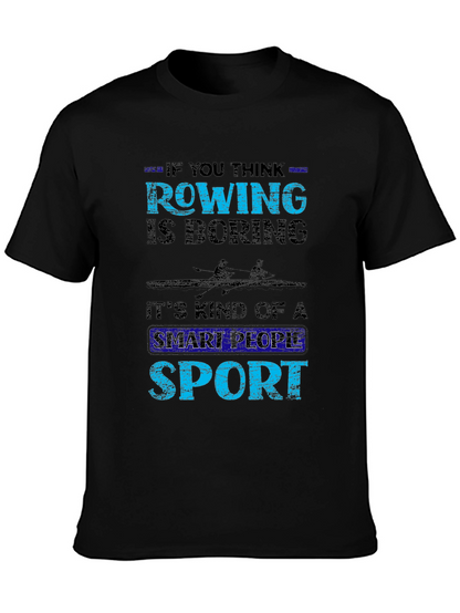 Camiseta Negra Rowing: Deporte Inteligente