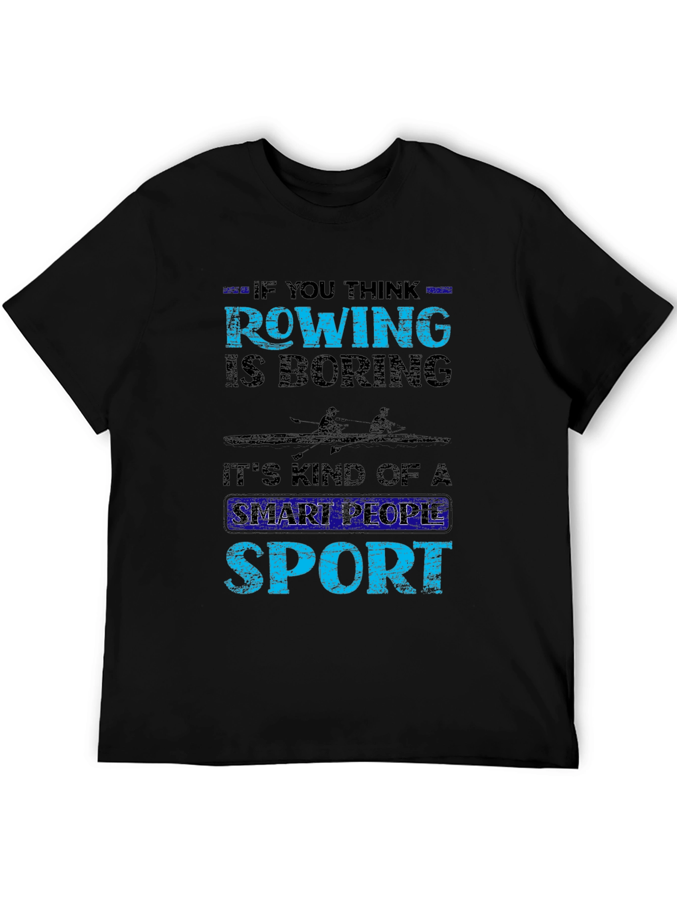 Camiseta Negra Rowing: Deporte Inteligente