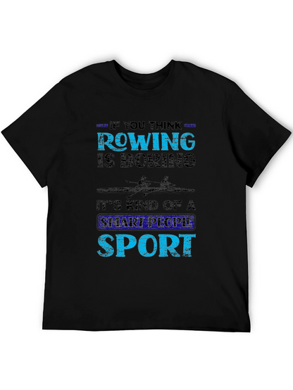 Camiseta Negra Rowing: Deporte Inteligente