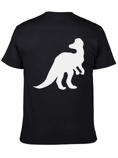 Camiseta Hombre Negra Estampado Dinosaurio