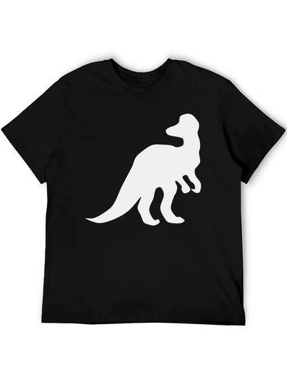 Camiseta Hombre Negra Estampado Dinosaurio