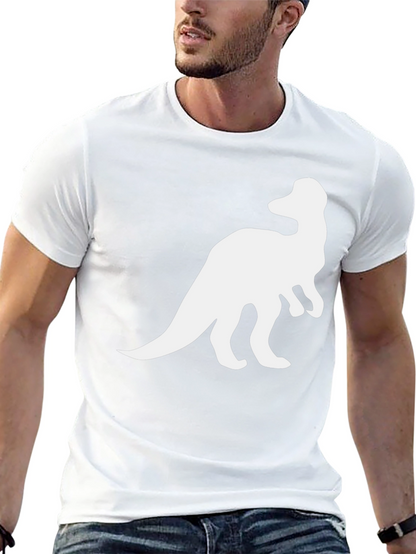 Camiseta Hombre Negra Estampado Dinosaurio